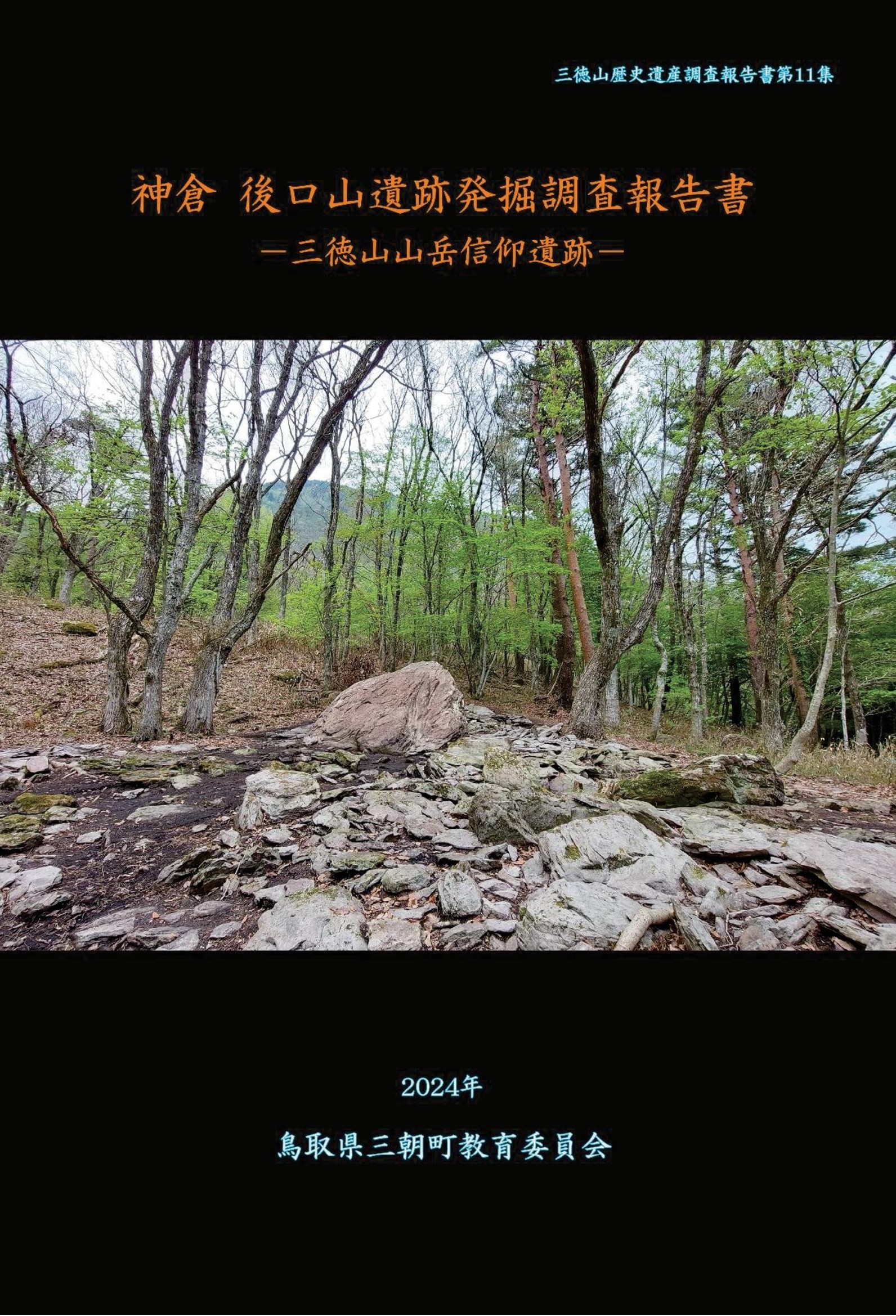 神倉後ロ山遺跡発掘調査報告書表紙（写真データ）
