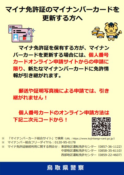 マイナ免許証保有者申請注意